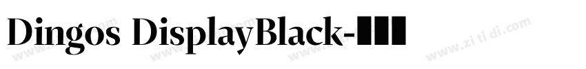 Dingos DisplayBlack字体转换